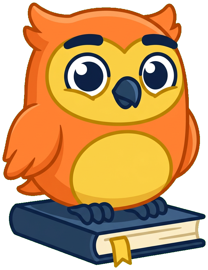 Маскот Owlika: мудра сова на книзі